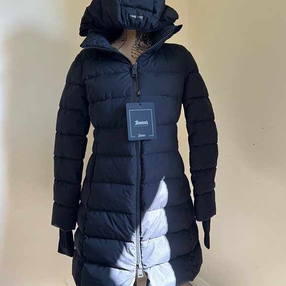 🖤SOLD🖤 Herno Laminar Water Repellent Hooded Down Puffer Coat BLACK, Sz 6 US/42 - Picture 6 of 12